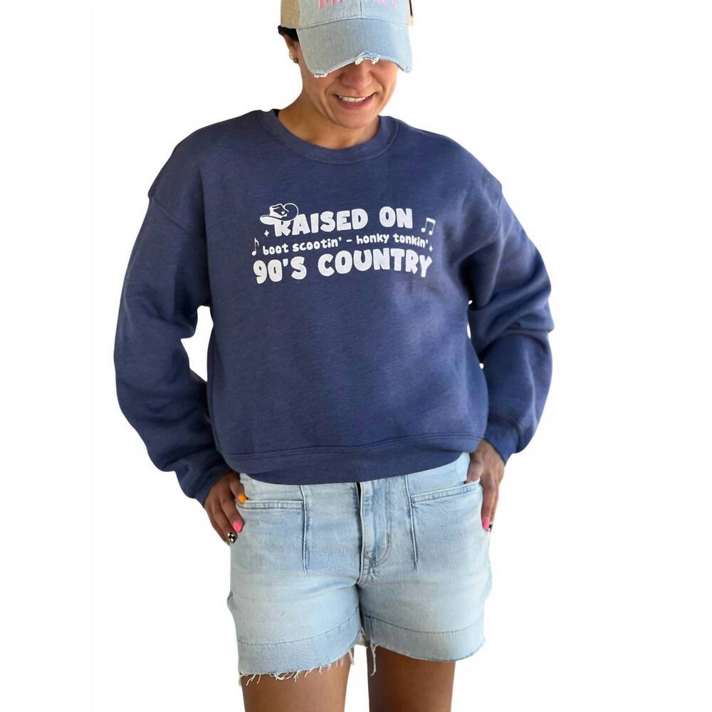 NEW OAT COLLECTIVE raised on 90’s country sweatshirt in navy